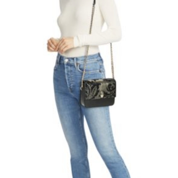 Roberto Cavalli Paisley Soft Calf Hair Shoulder / Crossbody Bag + Dust Bag Nwt - Picture 13 of 14